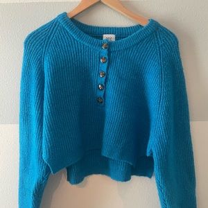 Urban outfitters cropped blue sweater
